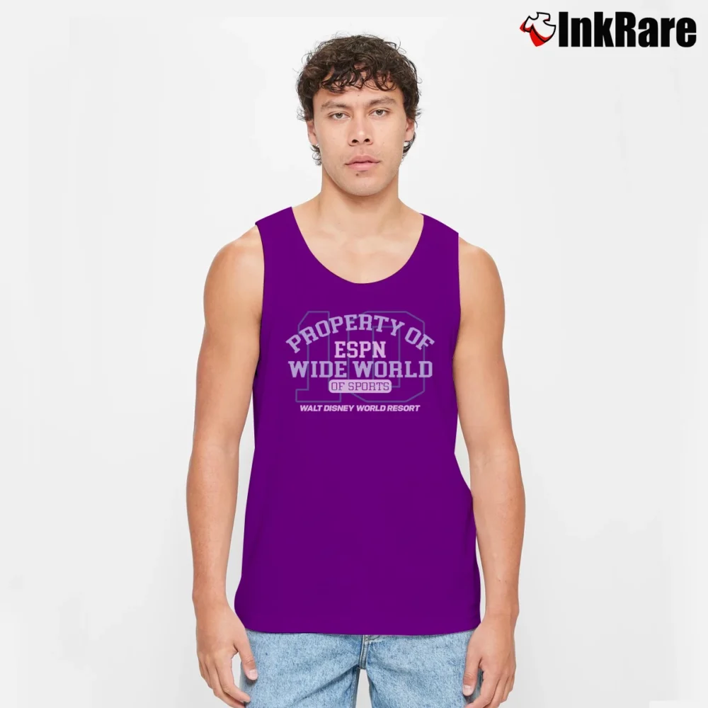 Men’s Champion ESPN Wide World Sports Walt Disney Resort Tank Top in purple | Breathable, Active-Friendly Design