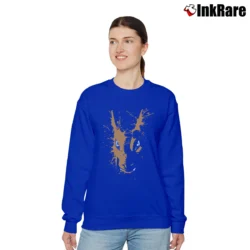 Women’s Charizard Spatter Pokemon Gaming Inspired Relaxed Sweatshirt in royal blue | Soft, Laid-Back Vibe
