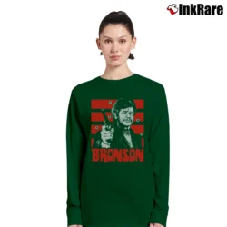 Women’s Charles Bronson Vintage Long-Sleeve Top in forest green | Sleek, Versatile, All-Season