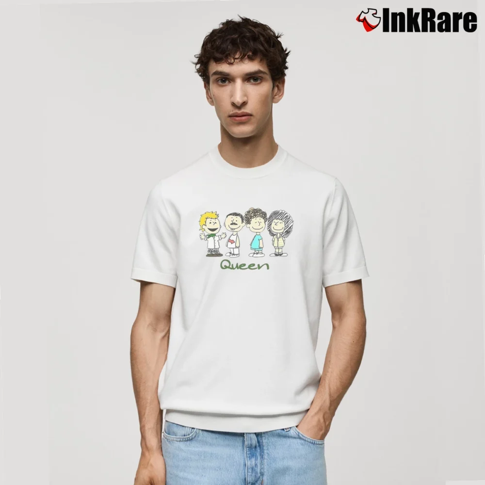 Men’s Charlie Brown And Friends As Queen Classic T-Shirt in white | Soft, Breathable Everyday Wear