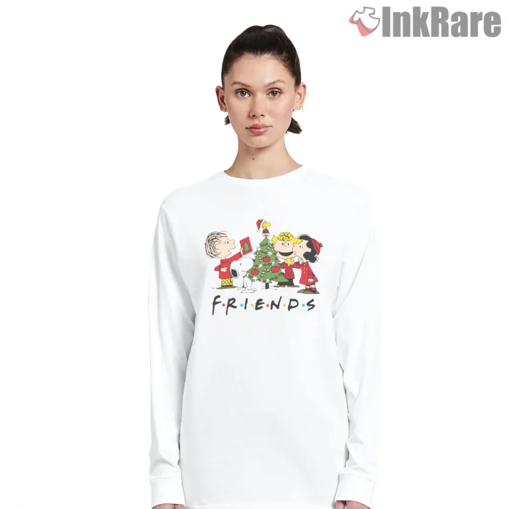 Charlie Brown And Friends Peanuts Tribute Shirt on white long sleeve shirt for women graphic tee
