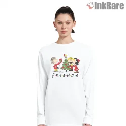 Charlie Brown And Friends Peanuts Tribute Shirt on white long sleeve shirt for women graphic tee