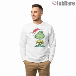 Charlie Brown And Grinch Christmas Retro Shirt on graphic shirt for men graphic tee