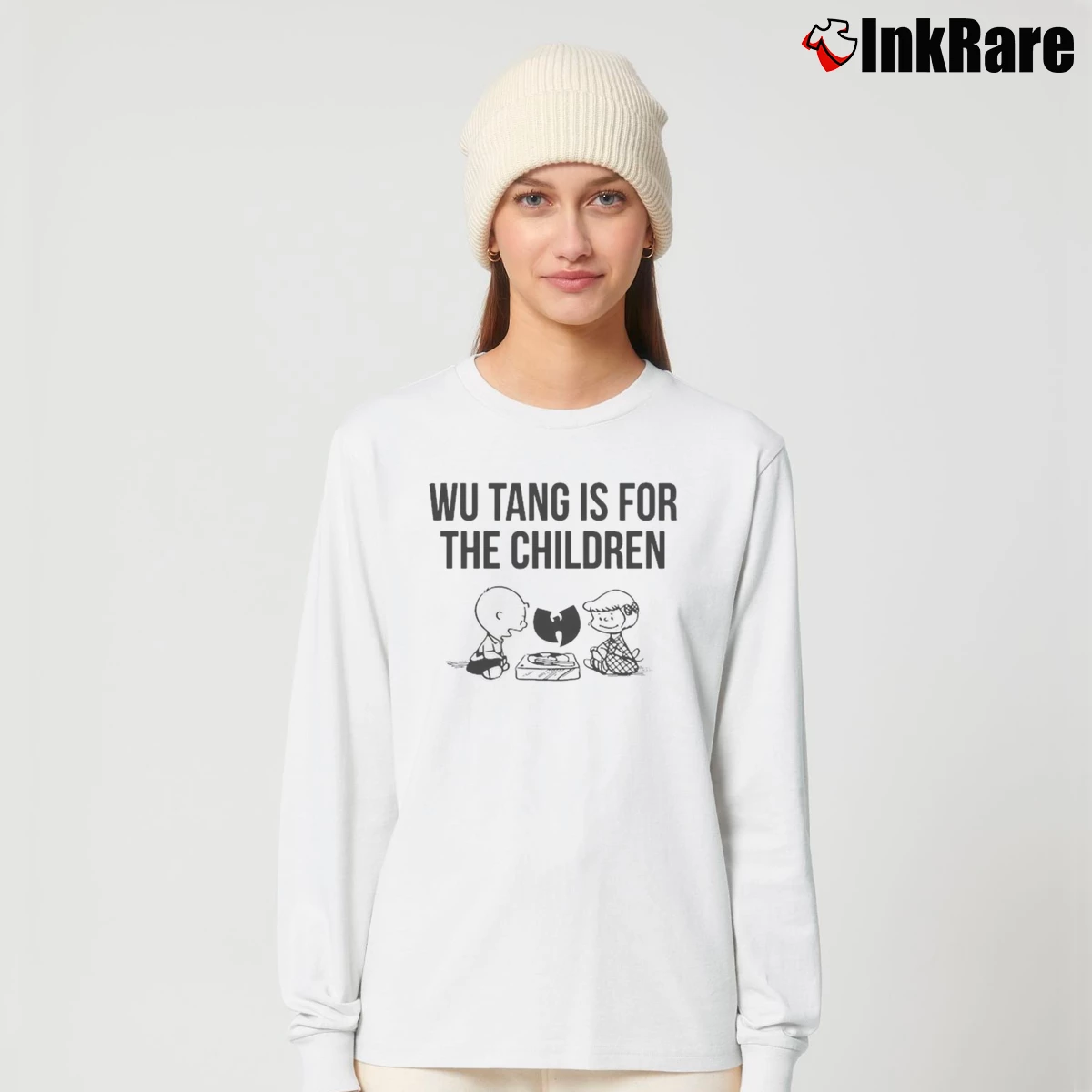 Charlie Brown And Lucy Van Pelt Wu Tang Is For The Children Women’s Long-Sleeve Top in white – Effortless Layer Women’s Charlie Brown And Lucy Van Pelt Wu Tang Is For The Children Long-Sleeve Top in white | Sleek, Versatile, All-Season