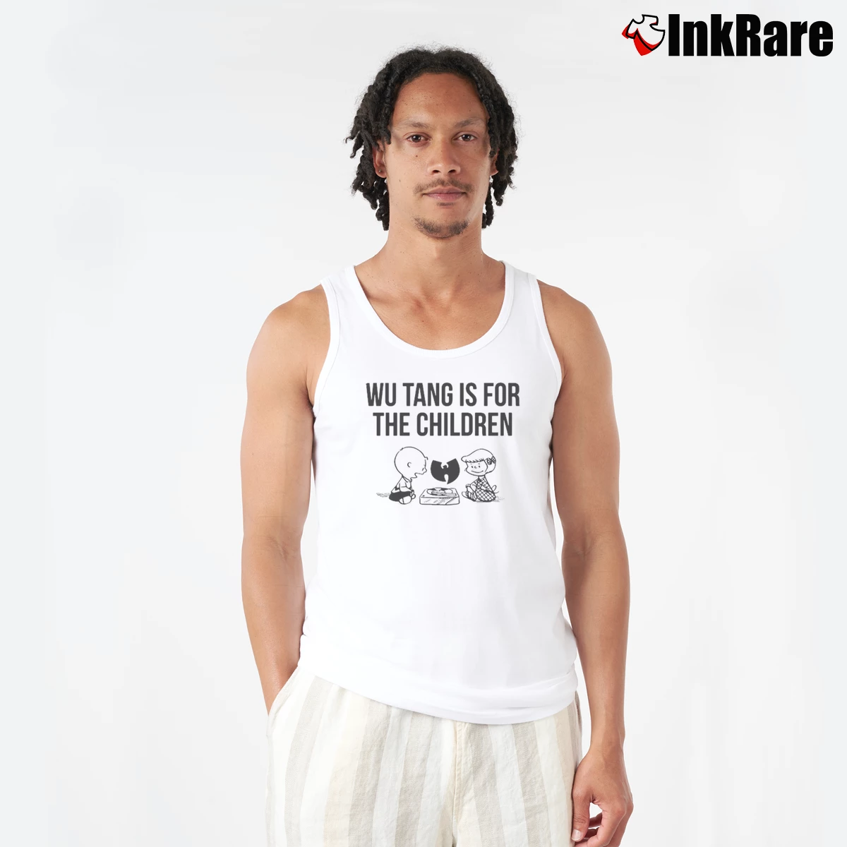 Charlie Brown And Lucy Van Pelt Wu Tang Is For The Children Men’s Performance Tank in white – Lightweight Comfort Men’s Charlie Brown And Lucy Van Pelt Wu Tang Is For The Children Tank Top in white | Breathable, Active-Friendly Design