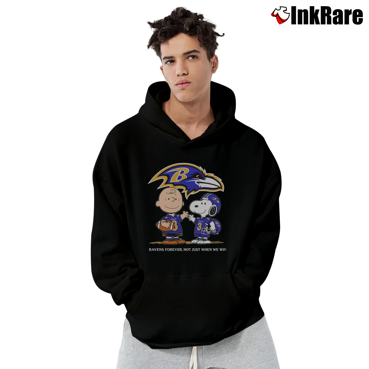 Charlie Brown And Snoopy Baltimore Ravens Forever Not Just When We Win Men’s Pullover Hoodie in black – Ultimate Warmth Men’s Charlie Brown And Snoopy Baltimore Ravens Forever Not Just When We Win Pullover Hoodie in black | Cozy, Durable, Modern Fit