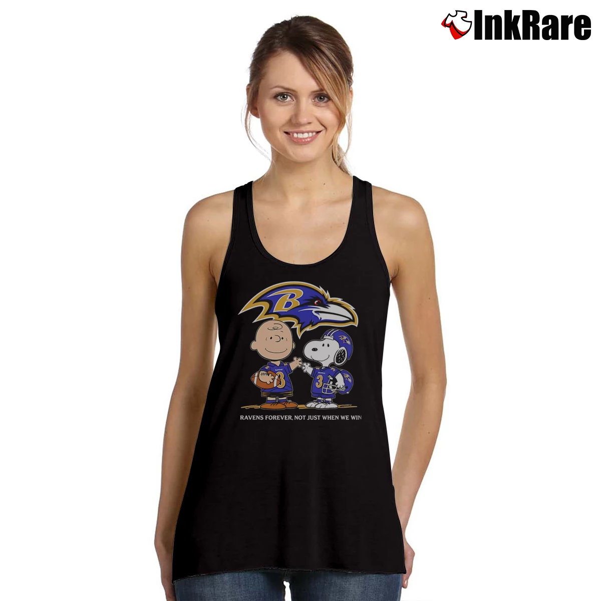 Charlie Brown And Snoopy Baltimore Ravens Forever Not Just When We Win Women’s Essential Tank in black – Summer Ready Women’s Charlie Brown And Snoopy Baltimore Ravens Forever Not Just When We Win Tank Top in black | Lightweight, Movement-Friendly