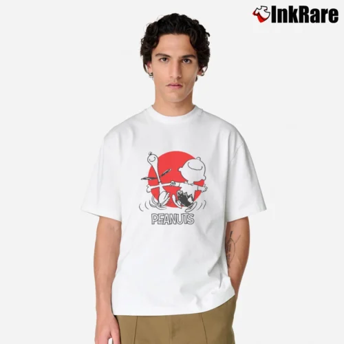 Charlie Brown And Snoopy Dancing Men’s Classic Tee in white – Premium Comfort Men’s Charlie Brown And Snoopy Dancing Classic T-Shirt in white | Soft, Breathable Everyday Wear
