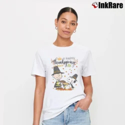 Women’s Charlie Brown And Snoopy Happy Thanksgiving T-Shirt in white | Soft, Flattering Fit