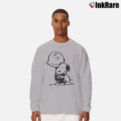 Men’s Charlie Brown And Snoopy Hug Long-Sleeve Shirt in sport grey | Sleek, Lightweight, Year-Round Wear