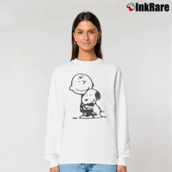 Women’s Charlie Brown And Snoopy Hug Relaxed Sweatshirt in white | Soft, Laid-Back Vibe