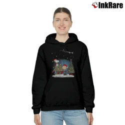 Women’s Charlie Brown And Snoopy Merry Christmas Cozy Hoodie in black | Warm, Structured, Stylish