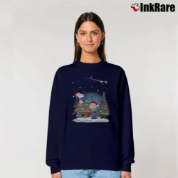 Women’s Charlie Brown And Snoopy Merry Christmas Relaxed Sweatshirt in navy | Soft, Laid-Back Vibe