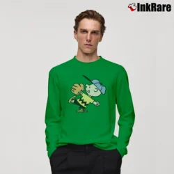 Men’s Charlie Brown Baseball Long-Sleeve Shirt in irish green | Sleek, Lightweight, Year-Round Wear