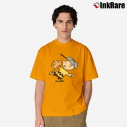 Men’s Charlie Brown Baseball Classic T-Shirt in orange | Soft, Breathable Everyday Wear