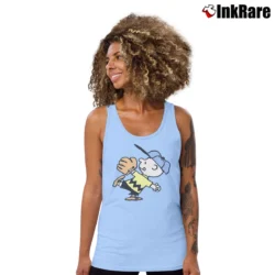 Women’s Charlie Brown Baseball Tank Top in light blue | Lightweight, Movement-Friendly