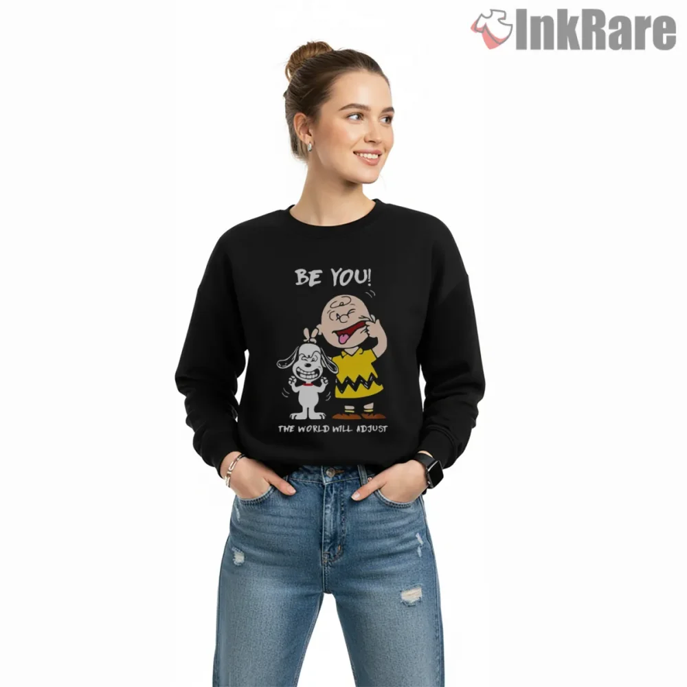 Charlie Brown Be You Inspirational Quote Shirt on graphic shirt for women graphic tee