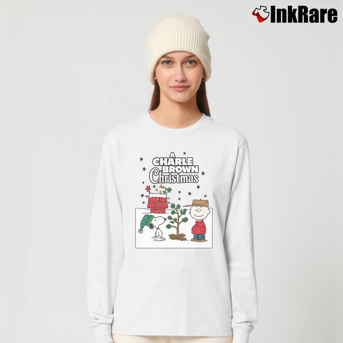 Charlie Brown Christmas Women’s Long-Sleeve Top in white – Effortless Layer Women’s Charlie Brown Christmas Long-Sleeve Top in white | Sleek, Versatile, All-Season