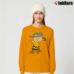 Women’s Charlie Brown Golfer Graphic Long-Sleeve Top in orange | Sleek, Versatile, All-Season