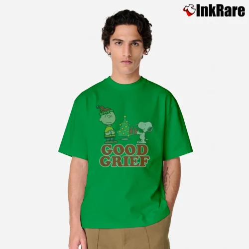 Charlie Brown Goof Grief Christmas Men’s Classic Tee in irish green – Premium Comfort Men’s Charlie Brown Goof Grief Christmas Classic T-Shirt in irish green | Soft, Breathable Everyday Wear