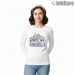 Charlie Brown Skiing Mountain Adventure Shirt on white long sleeve shirt for women graphic tee