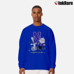 Men’s Charlie Brown Snoopy Northwestern Wildcats Long-Sleeve Shirt in royal blue | Sleek, Lightweight, Year-Round Wear