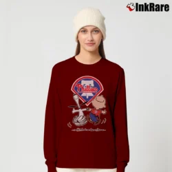 Women’s Charlie Brown Snoopy Philadelphia Phillies Long-Sleeve Top in maroon | Sleek, Versatile, All-Season