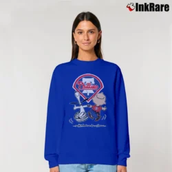 Women’s Charlie Brown Snoopy Philadelphia Phillies Relaxed Sweatshirt in royal blue | Soft, Laid-Back Vibe