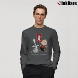 Men’s Charlie Brown Snoopy Stanford Cardinal Long-Sleeve Shirt in charcoal | Sleek, Lightweight, Year-Round Wear