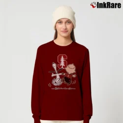 Women’s Charlie Brown Snoopy Stanford Cardinal Long-Sleeve Top in maroon | Sleek, Versatile, All-Season