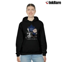 Women’s Charlie Brown Snoopy Toronto Maple Leafs Cozy Hoodie in black | Warm, Structured, Stylish