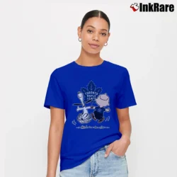 Women’s Charlie Brown Snoopy Toronto Maple Leafs Signature T-Shirt in royal blue | Soft, Flattering Fit