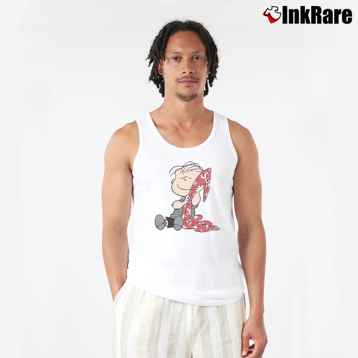 Charlie Brown Supreme Men’s Performance Tank in white – Lightweight Comfort Men’s Charlie Brown Supreme Tank Top in white | Breathable, Active-Friendly Design