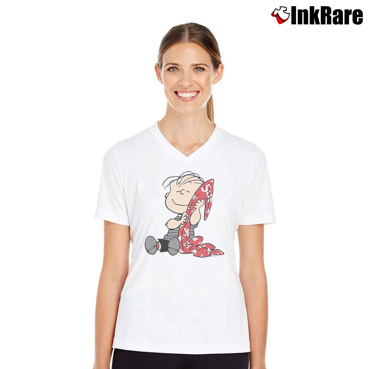 Charlie Brown Supreme Women’s V-Neck Tee in white – Flattering Fit Women’s Charlie Brown Supreme V-Neck Tee in white | Chic Neckline, Soft Texture