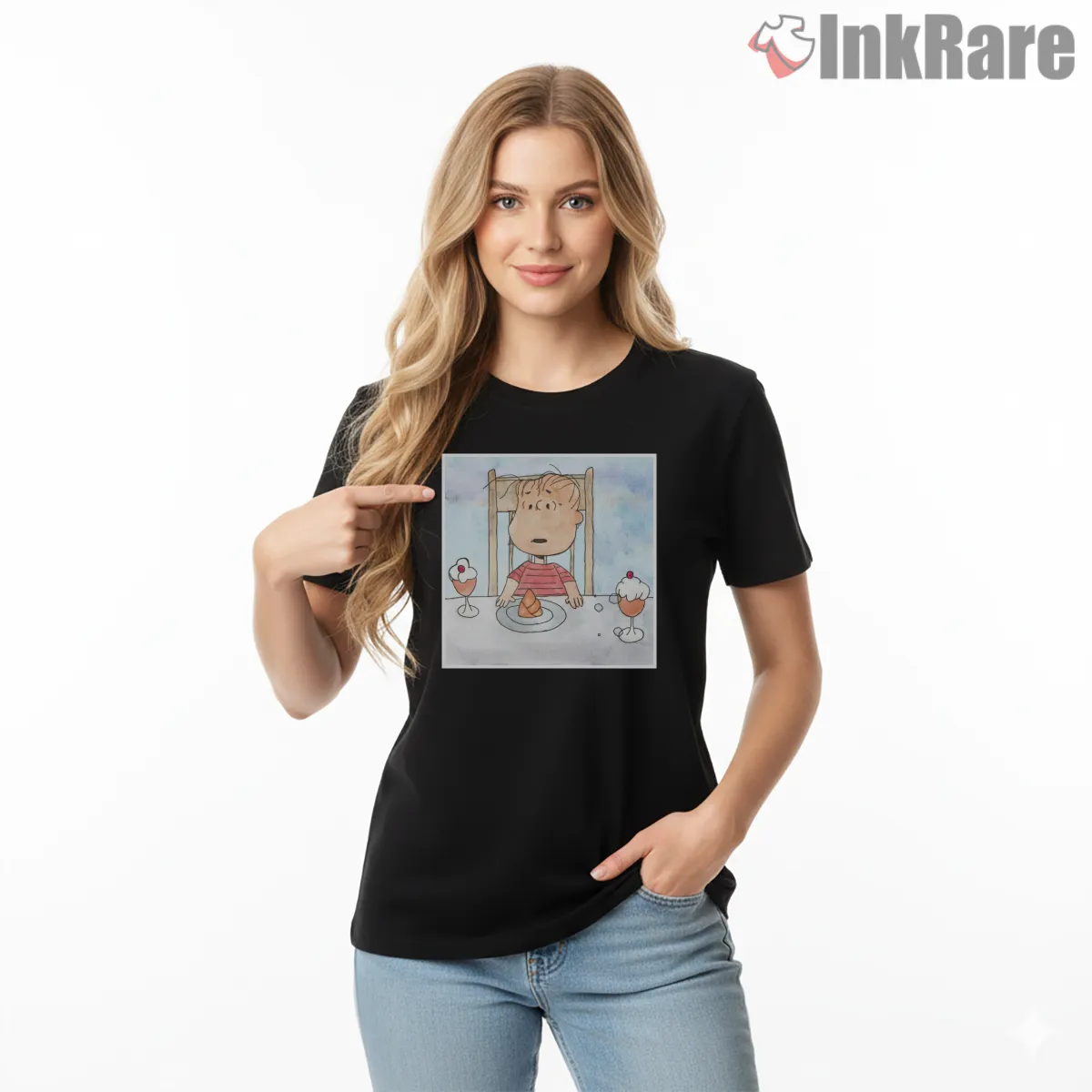 Charlie Brown Sweet Thanksgiving Surprise Shirt on black short sleeve shirt for women graphic tee