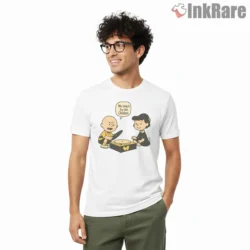 Charlie Brown Wu Tang Drum Lesson Shirt on white short sleeve shirt for men graphic tee