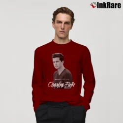 Men’s Charlie Puth Graphic Long-Sleeve Shirt in maroon | Sleek, Lightweight, Year-Round Wear