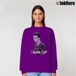 Women’s Charlie Puth Graphic Relaxed Sweatshirt in purple | Soft, Laid-Back Vibe