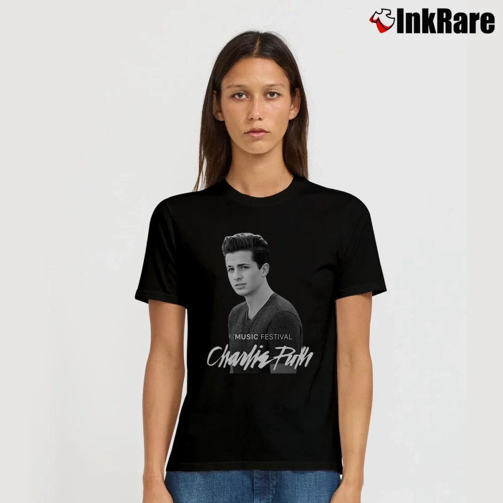 Women’s Charlie Puth Graphic Signature T-Shirt in black | Soft, Flattering Fit