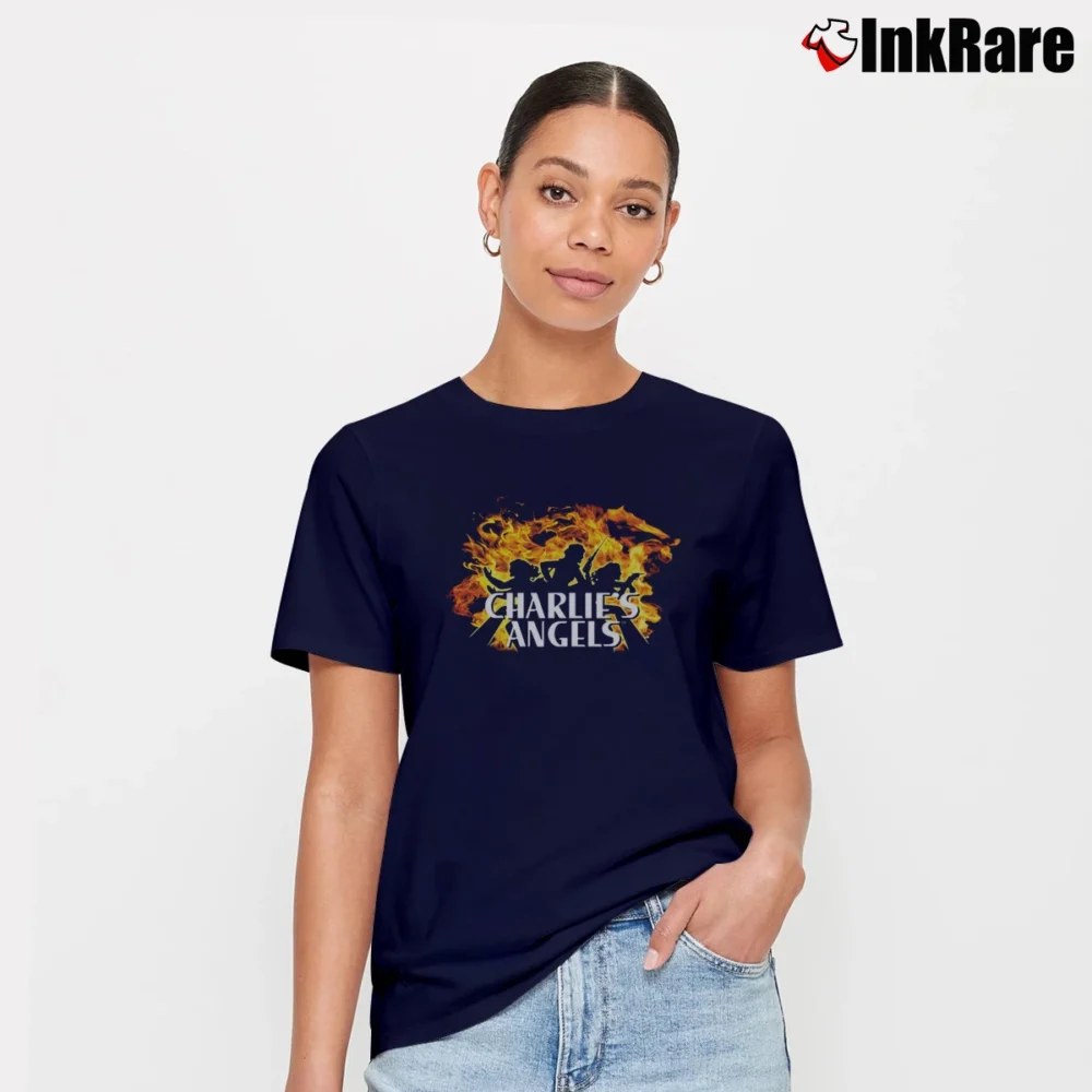 Women’s Charlie's Angels Fire Graphic Signature T-Shirt in navy | Soft, Flattering Fit