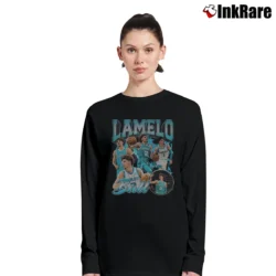 Women’s Charlotte Hornets Lamelo Ball Vintage Bootleg Long-Sleeve Top in black | Sleek, Versatile, All-Season