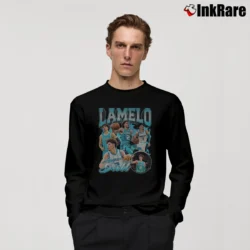 Men’s Charlotte Hornets Lamelo Ball Vintage Bootleg Long-Sleeve Shirt in black | Sleek, Lightweight, Year-Round Wear