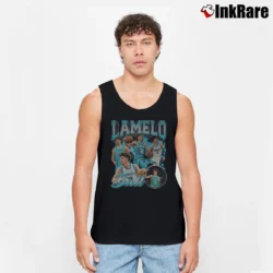 Men’s Charlotte Hornets Lamelo Ball Vintage Bootleg Tank Top in black | Breathable, Active-Friendly Design