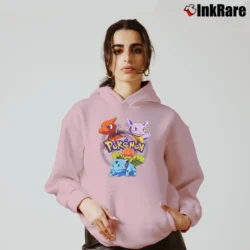 Women’s Charmeleon Wartortle Ivysaur 1999 Pokemon Nintendo Cozy Hoodie in light pink | Warm, Structured, Stylish