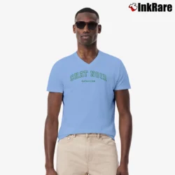 Men’s Chat Noir Cataclysm V-Neck Tee in light blue | Sharp, Breathable, Everyday Staple