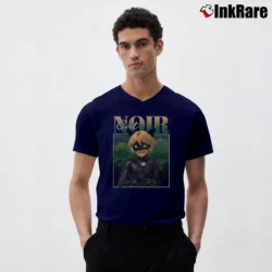 Men’s Chat Noir Miraculous V-Neck Tee in navy | Sharp, Breathable, Everyday Staple