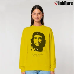 Women’s Che Guevara I Have No Idea Graphic Relaxed Sweatshirt in yellow | Soft, Laid-Back Vibe