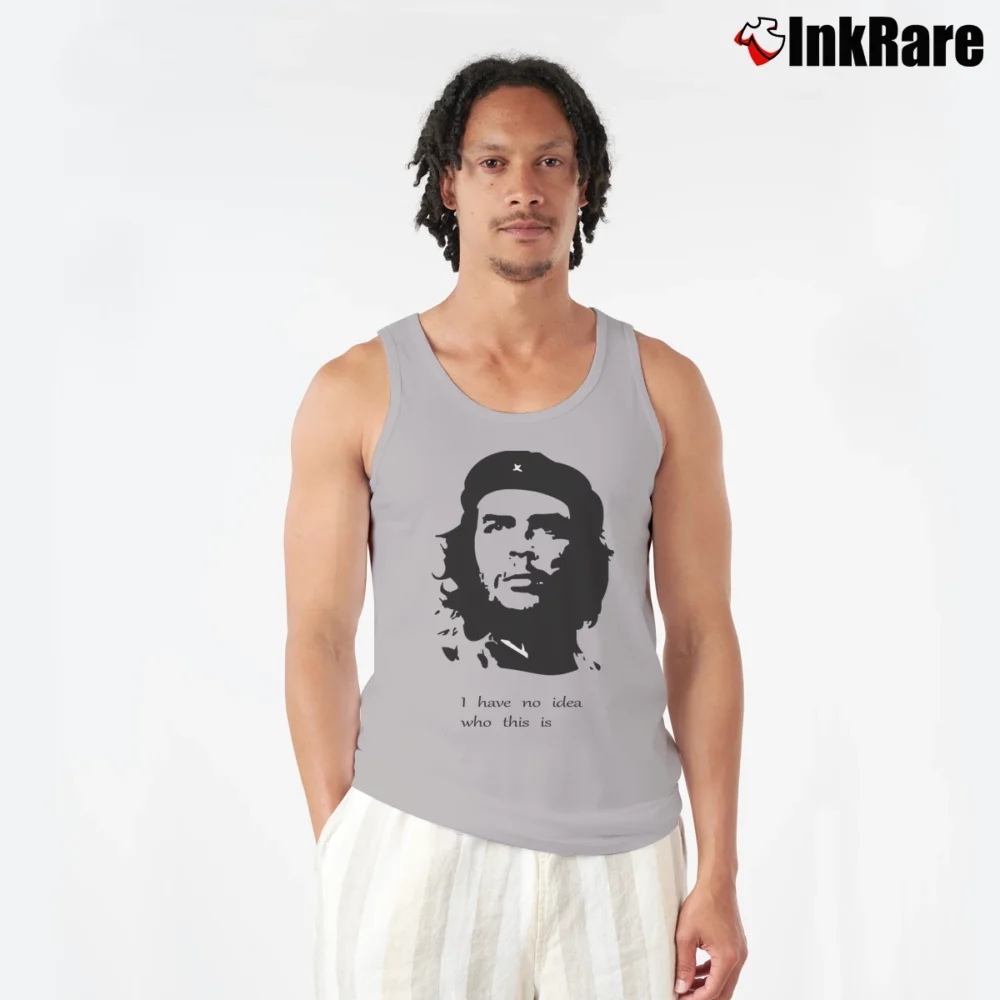 Men’s Che Guevara I Have No Idea Graphic Tank Top in sport grey | Breathable, Active-Friendly Design