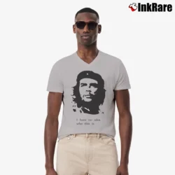 Men’s Che Guevara I Have No Idea Graphic V-Neck Tee in sport grey | Sharp, Breathable, Everyday Staple