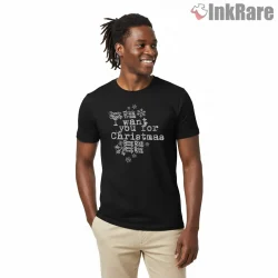 Cheap Trick Christmas Punk Rock Lyrics Shirt on black short sleeve shirt for men graphic tee